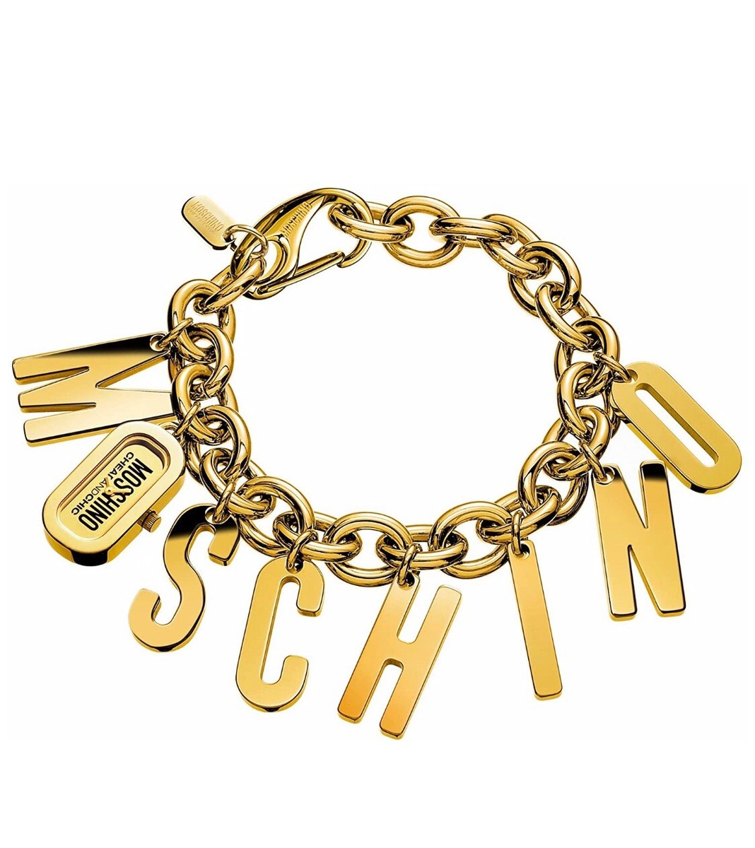 Vintage Moschino Logo Gold Bracelet Watch | eBay