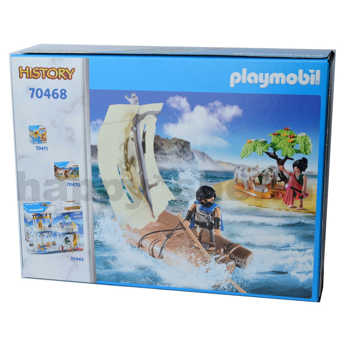 Playmobil History 70468 Circé Et Ulysse - Set 44 Pièces Avec Radeau - Neuf