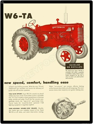 Farmall W6-TA 9'' x 12'' Metal Sign