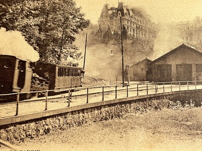 EG RPPC Postcard La Savoie Aix Les Baina Gare Du Revard Train Hotel Bernascon