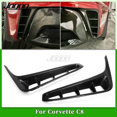 Real Carbon Diffuser Exhaust Side Cover Trim For Corvette C8 Coupe E-Ray 2023-25