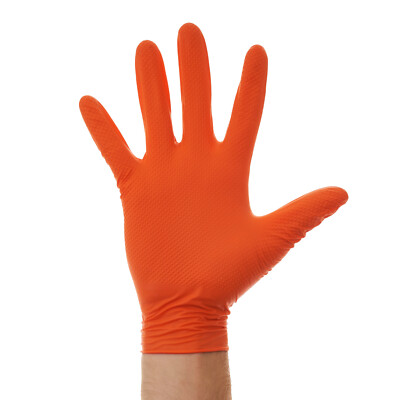 MERCATOR powergrip Einweg-Nitril-Handschuhe - Orange, XL online  