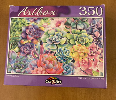 Artbox 350 Piece Puzzle Called Pastel Succulents 18.25" X 11" (Open Box) |  eBay
