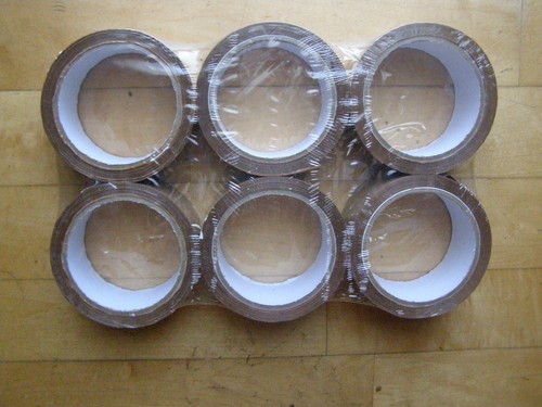 6 Rollen Klebeband Paketband Packband 66m X 48mm Braun
