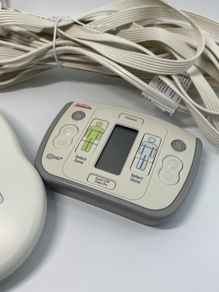 Sunbeam Heated Mattress Pad Dual Zone L85KQR & L85KQB Wireless Remote