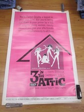 Vintage 3 In the Attic original movie poster 1968 RARE 
