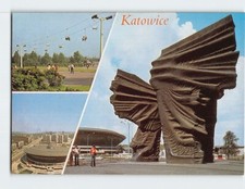 Postcard  Hala Widowiskowo-Sportowa & Pomnik Powstańców Śląskich Katowice Poland