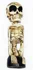 Skeleton Figurine Standing Skull Wood Deco Hand Carved Statue Ornament Figure