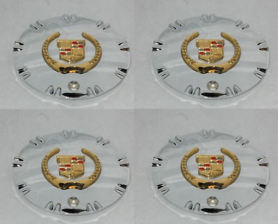 4 CAP DEAL MC2 M6 CADILLAC 6-1/8'' WHEEL RIM CHROME CENTER CAPS MC2-AM06GWC GOLD