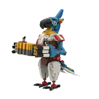 BuildMoc Kass: A Parrot Playing the Organ Model 763 teile from Game C7749