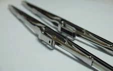 2x CLASSIC FIAT 124 127 128 131 DINO FULVIA ALFASUD STEEL WIPER BLADE 380mm 15" 