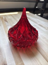 Shannon Ireland Ruby Red Lead Crystal Kiss Shaped Candy Dish