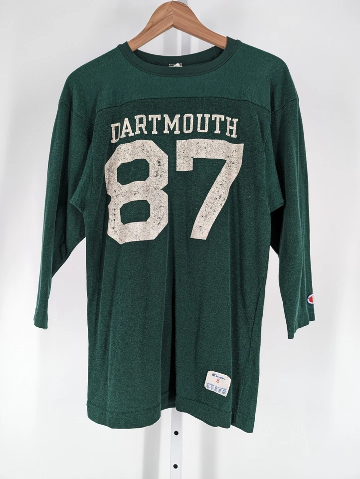 Camiseta deportiva de fútbol vintage de campeón de la Universidad de Dartmouth Ivy League pequeña Foto 2 de 4