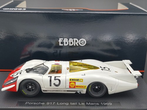 EBBRO 43751 1:43 SCALE PORSCHE 917 LONG TAIL LE MANS 1969 #15 DIE CAST MODEL CAR - Picture 14 of 18