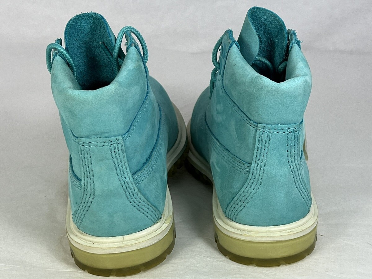 aqua blue timberlands