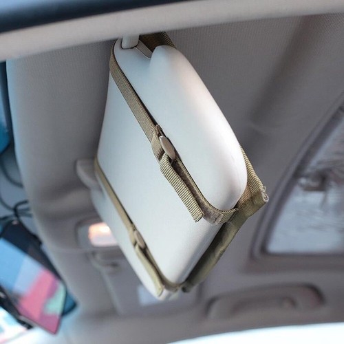 Tactical MOLLE Vehicle Visor Panel Car Sun Visor Organizer Storage Pouch CD Bag - Picture 5 of 11
