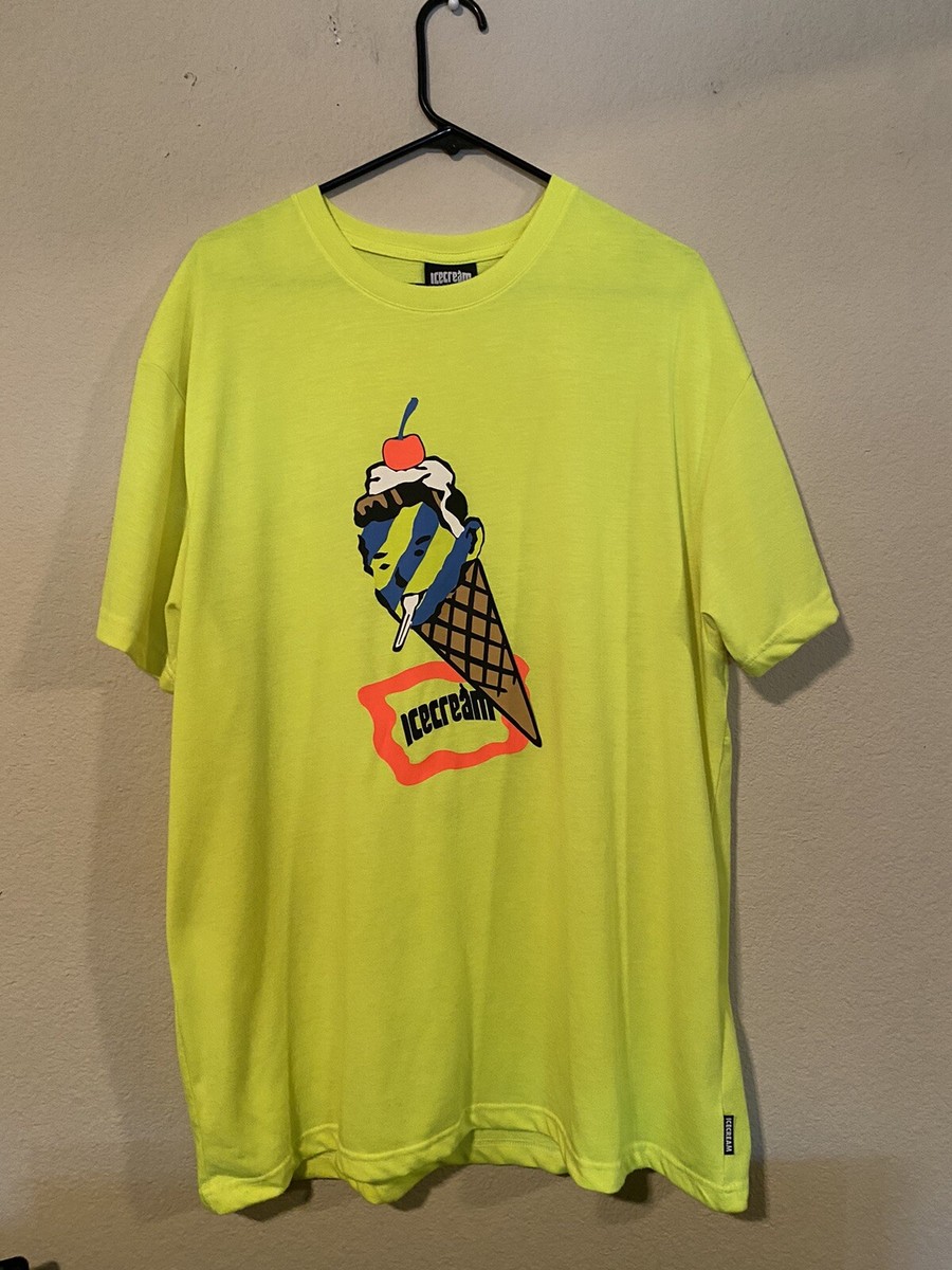 Icecream Billionaire Boys Club Men's T-Shirt Cone Man Neon Green
