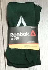 Reebok All Sport Socks Size M 5-10 Women 4-8 Youth Green Moisture Wicking NEW