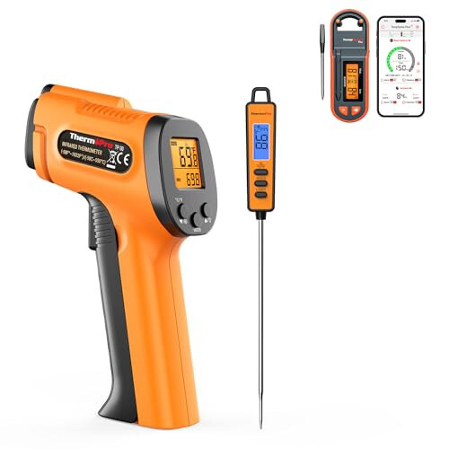 Meat Thermometer 600fT, 1 Temperature Gun with Laser Pointer-image