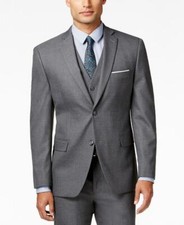  360 Alfani Medium Grey Men's Stretch Performance Slim Fit Sport Coat Jacket 40L
