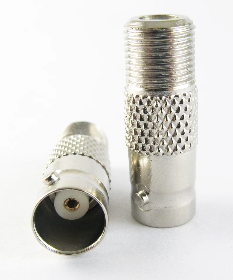 10pcs BNC Female Jack to F type Female Jack Straight TV PAL RF Adapter Connector - Image 3 of 4