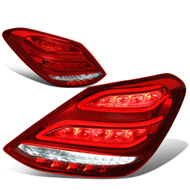 For 20152018 Mercedes W205 C250 C300 Full LED+3D Bar Tail Brake Light Stop Lamp eBay