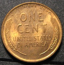 1920 P LINCOLN WHEAT PENNY - UNC  REVERSE AND LOOKS UNC OBV THROUGH THE RED TONE
