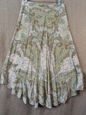 Free People Paisley Asymmetric Midi Skirt, Size 6