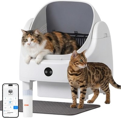 Automatic Litter Box App Control Self Cleaning Litter Box Odor Control＆Safety