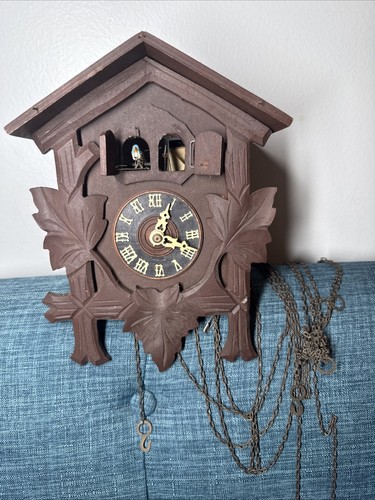 Vintage German Moulin Rouge Cuckoo Clock GM ANGEM Movement Parts Repair
