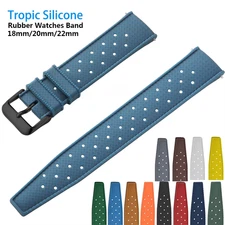 Tropical Silicone Watch Band 18mm 20mm 22mm Strap for Seiko Oris Citizen & Casio