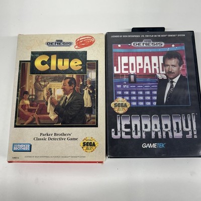 Clue And Jeopardy For the Sega Genesis. CIB with Manual