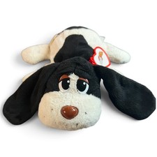 Pound Puppies Plush Dog Black White Spotted Red Collar 2007 Paw Prints Group 9in