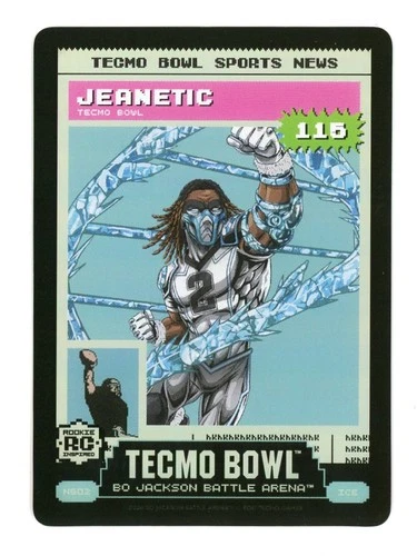 2026 Battle Arena Tecmo Bowl #N502 Ashton Jeanty Jeanetic Ice News Battlefoil