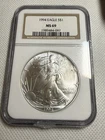 1994 American Silver Eagle NGC MS69 $1 ASE Early Date