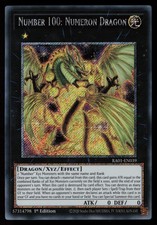 Yugioh Number 100: Numeron Dragon RA01-EN039 1st Edition Secret Rare NM
