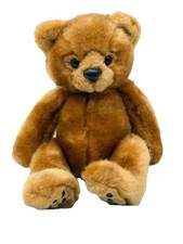 FIRST MAIN "DIMPLES" PLUSH TEDDY BEAR BROWN SOFT STUFFED CUDDLY BEAR SITS 7