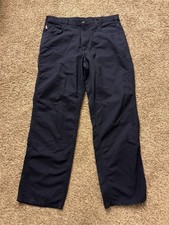 Carhartt FR Work Pants Mens 38x34 Dark Navy Flame Resistant Dungaree