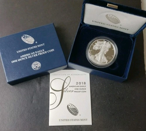 2018 S Proof $1 American Silver Eagle Dollar