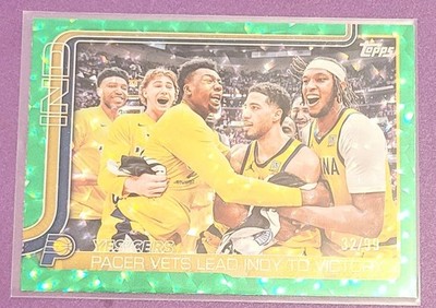 Topps 2025-26 Tyrese Haliburton YES'CERS Indiana Pacers Green Foil /99 SP
