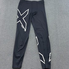 2XU Mens Compression Heat Pants Large Sport Spandex Elite Black Tights Athletic