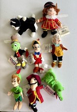 Lot Of 8 Vintage Disney Plush Bean Bag Characters W/ Original Tags