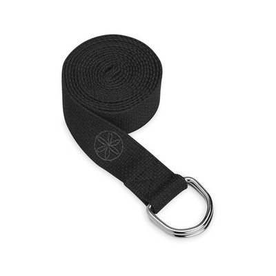 Gaiam Yoga Strap Premium Athletic Stretch Band with Adjustable Metal D-Ring B...