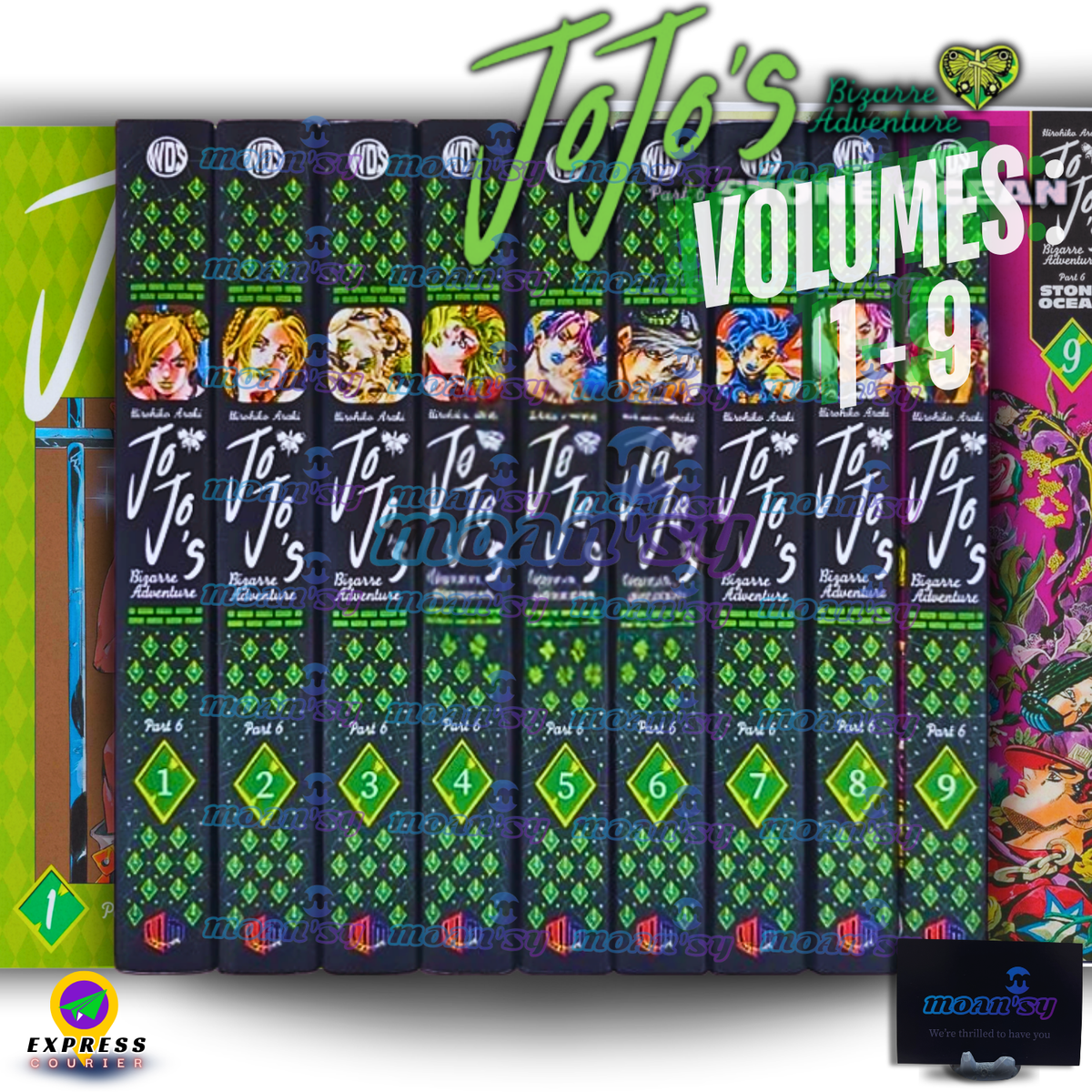 Jojos Bizarre Adventure Part 6 Stone Ocean Vol 1-9 Set Manga