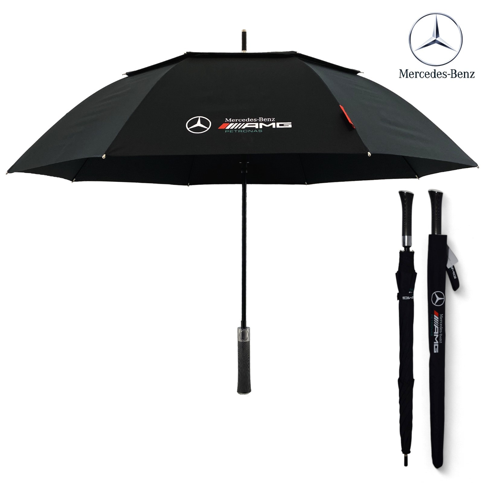 Mercedes Benz Umbrella Genuine AMG Accessories Windproof Golf Automatic Rain Sun