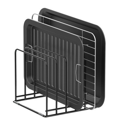 KORRTFID Kitchen Cabinet Organizer, Steel 7.8 x 7.9 x 7.1 inches, Black 
