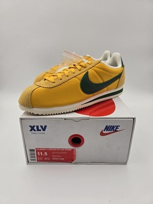 Nike Classic Cortez Nylon Yellow Ochre Gorge Green 876873-700 Men's Size 11.5