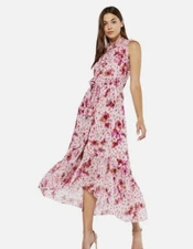 Misa Los Angeles Aurelie Dress Pink Gardenia Womens Size S Small Floral