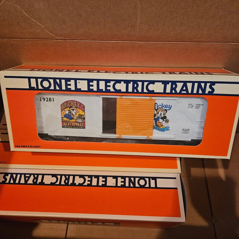 LIONEL MICKEYS CARROTS HI-CUBE BOXCAR 6-19281 MINT CONDITION