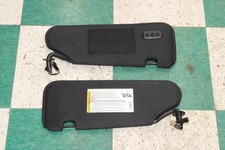 Note 05-13 C6 Vette Ebony Black Pair Sun Visor Shade W Garage Opener Set Oe